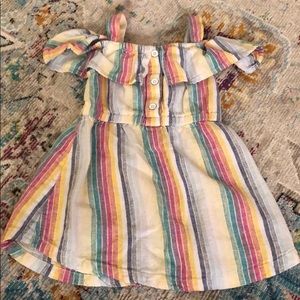 Multicolored off the shoulder dress